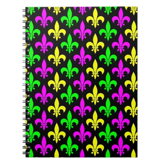 Mardi Gras Lilie Notizblock (Vorderseite)