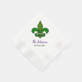 Mardi Gras Lilie Paper Party Napkins Serviette (Ecke)