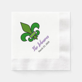 Mardi Gras Lilie Paper Party Napkins Serviette