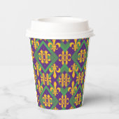 Mardi Gras Lilie Pappbecher (Rückseite)