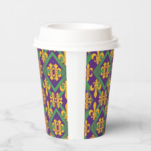 Mardi Gras Lilie Pappbecher (Rechts)