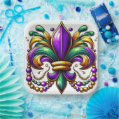 Mardi Gras Lilie Pappteller (Party)