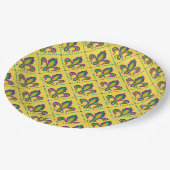 Mardi Gras Lilie Pappteller (Schrägansicht)