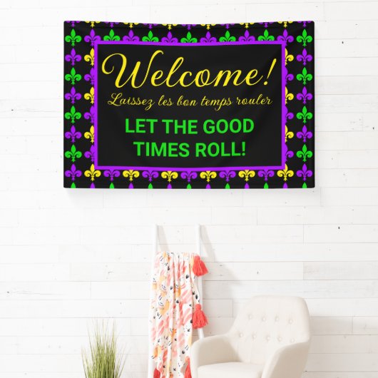 Mardi Gras Lilie Party Banner (InSitu)