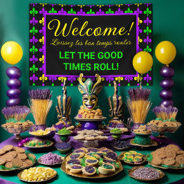Mardi Gras Lilie Party Banner