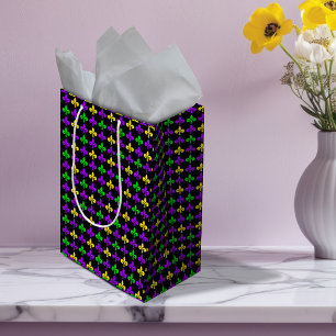 Mardi Gras Lilie Pattern Tissue Paper Mittlere Geschenktüte