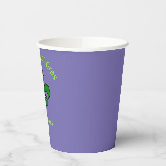Mardi Gras Lilie Personalisiert Paper Cups Pappbecher (Links)