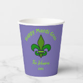 Mardi Gras Lilie Personalisiert Paper Cups Pappbecher (Vorderseite)