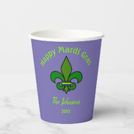 Mardi Gras Lilie Personalisiert Paper Cups Pappbecher