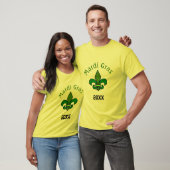 Mardi Gras Lilie Personalisiert Tshirt Top (Unisex)