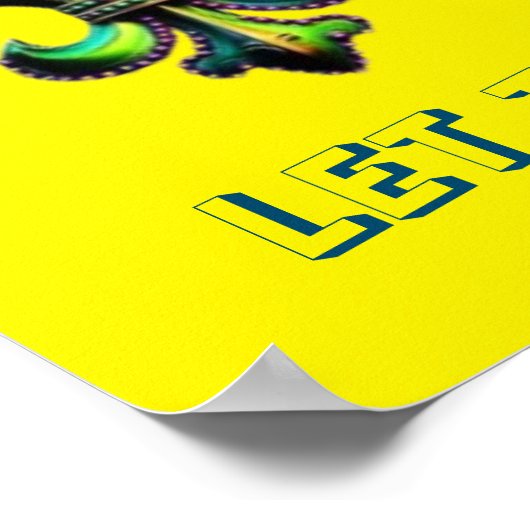 Mardi Gras Lilie Poster (Ecke)