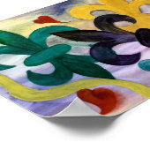 Mardi Gras Lilie Print Poster (Ecke)