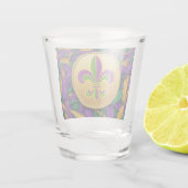 Mardi Gras Lilie Schnapsglas (Rückseite)