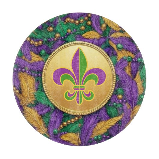 Mardi Gras Lilie Schneidebrett (Vorderseite)