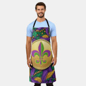 Mardi Gras Lilie Schürze (Getragen)