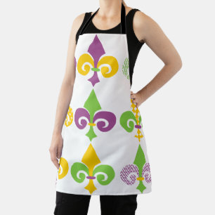 Mardi Gras Lilie Schürze