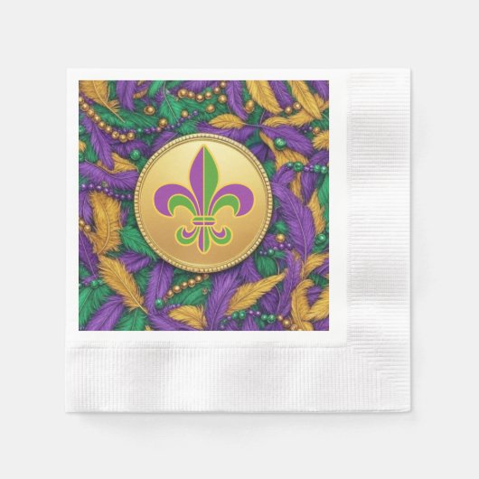 Mardi Gras Lilie Serviette (Vorderseite)