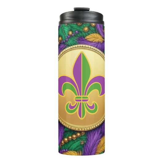 Mardi Gras Lilie Thermosbecher (Vorderseite)