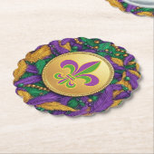 Mardi Gras Lilie Untersetzer (angewinkelt)