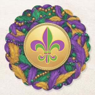 Mardi Gras Lilie Untersetzer