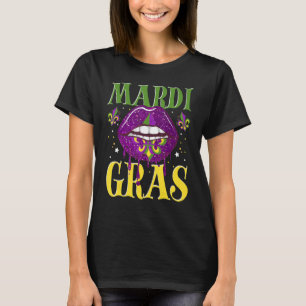 Mardi Gras Lip Lilie T-Shirt