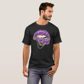 Mardi Gras Lips Fleur De Lys Fat Tuesday Parade T-Shirt (Vorne ganz)