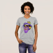Mardi Gras Lips-Mardi Gras Beads Fat-Mardi Gras T-Shirt (Vorne ganz)