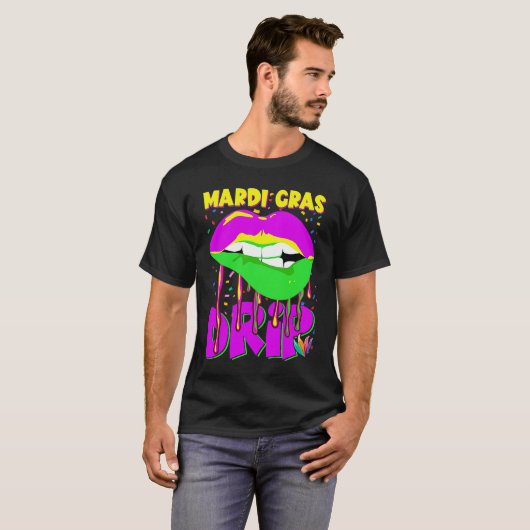 Mardi Gras lips T-Shirt (Vorne ganz)