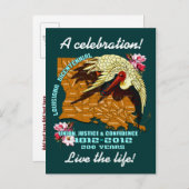 Mardi Gras Louisiana Bicentennial Party Siehe Anme Einladungspostkarte (Vorne/Hinten)