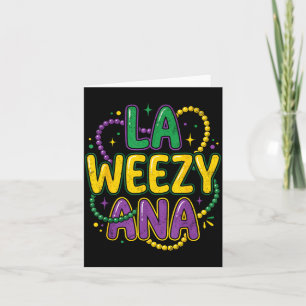 Mardi Gras Louisiana La Weezy Ana Lustig Nola Männ Karte