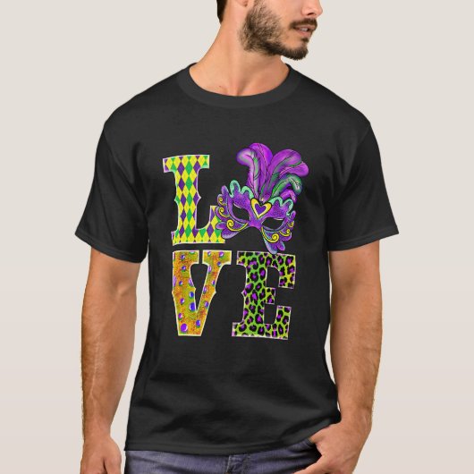 Mardi Gras Love Leopard Costume Shirt Carnaval Par (Vorderseite)