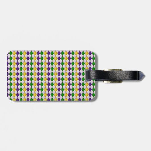 Mardi Gras Luggage Tag Gepäckanhänger (Rückseite horizontal)