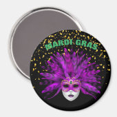 Mardi Gras Magnet (Vorderseite/Rückseite)