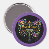 Mardi Gras Magnet (Vorderseite/Rückseite)