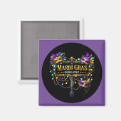 Mardi Gras Magnet (Vorderseite/Rückseite)