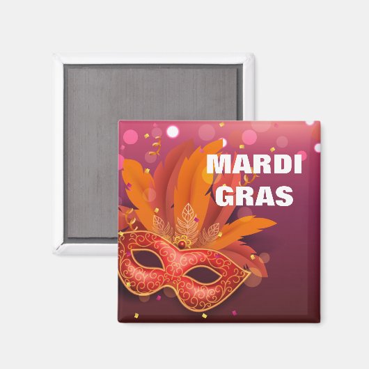 Mardi Gras Magnet (Vorderseite/Rückseite)