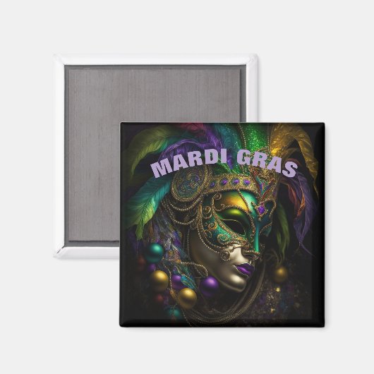 Mardi Gras Magnet (Vorderseite/Rückseite)
