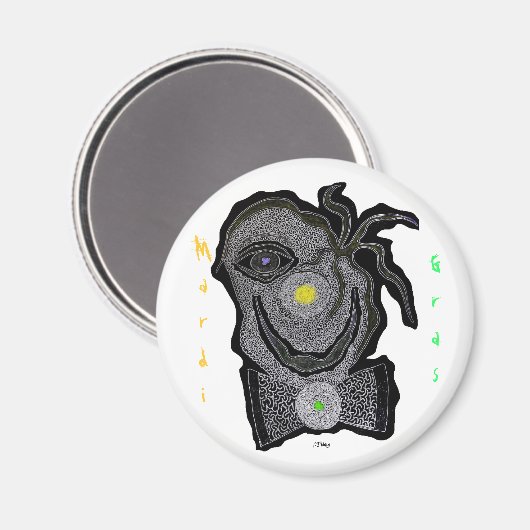 MaRdI gRaS Magnet (Vorderseite/Rückseite)