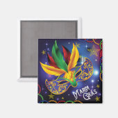 Mardi Gras Magnet (Vorderseite/Rückseite)