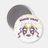 Mardi Gras Magnet (Vorderseite/Rückseite)