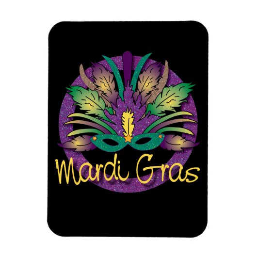 Mardi Gras Magnet - Schlicht (Vertikal)