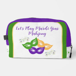 Mardi Gras Mahjong NAME Green Gold Purple Tile Bag Waschbeutel