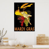 Mardi Gras Maid with Grapes Poster (Küche)