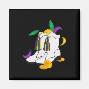 Mardi Gras Majorette Boots Funny Paradies Festival Magnet