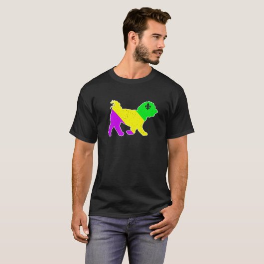 Mardi Gras Maltese Dog Funny Puppy Dog Lover T-Shirt (Vorne ganz)