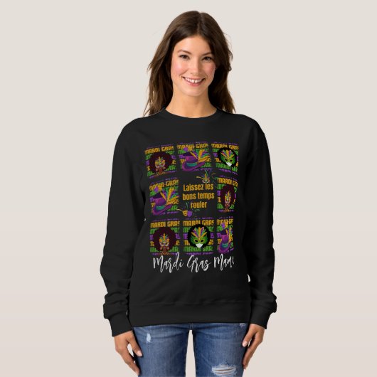 MARDI GRAS Mama Sweatshirt (Vorne ganz)