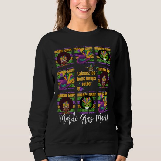 MARDI GRAS Mama Sweatshirt (Vorderseite)