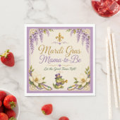 Mardi Gras Mama-to-Be Babyshower Servietten (Beispiel)