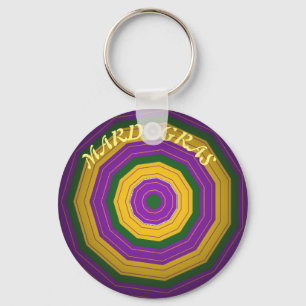 Mardi Gras, Mandala-Muster farbenfroh Schlüsselanhänger