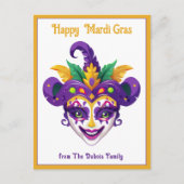 💚 💜 💛 Mardi Gras Mardi Shenanigans Postkarte (Vorderseite)